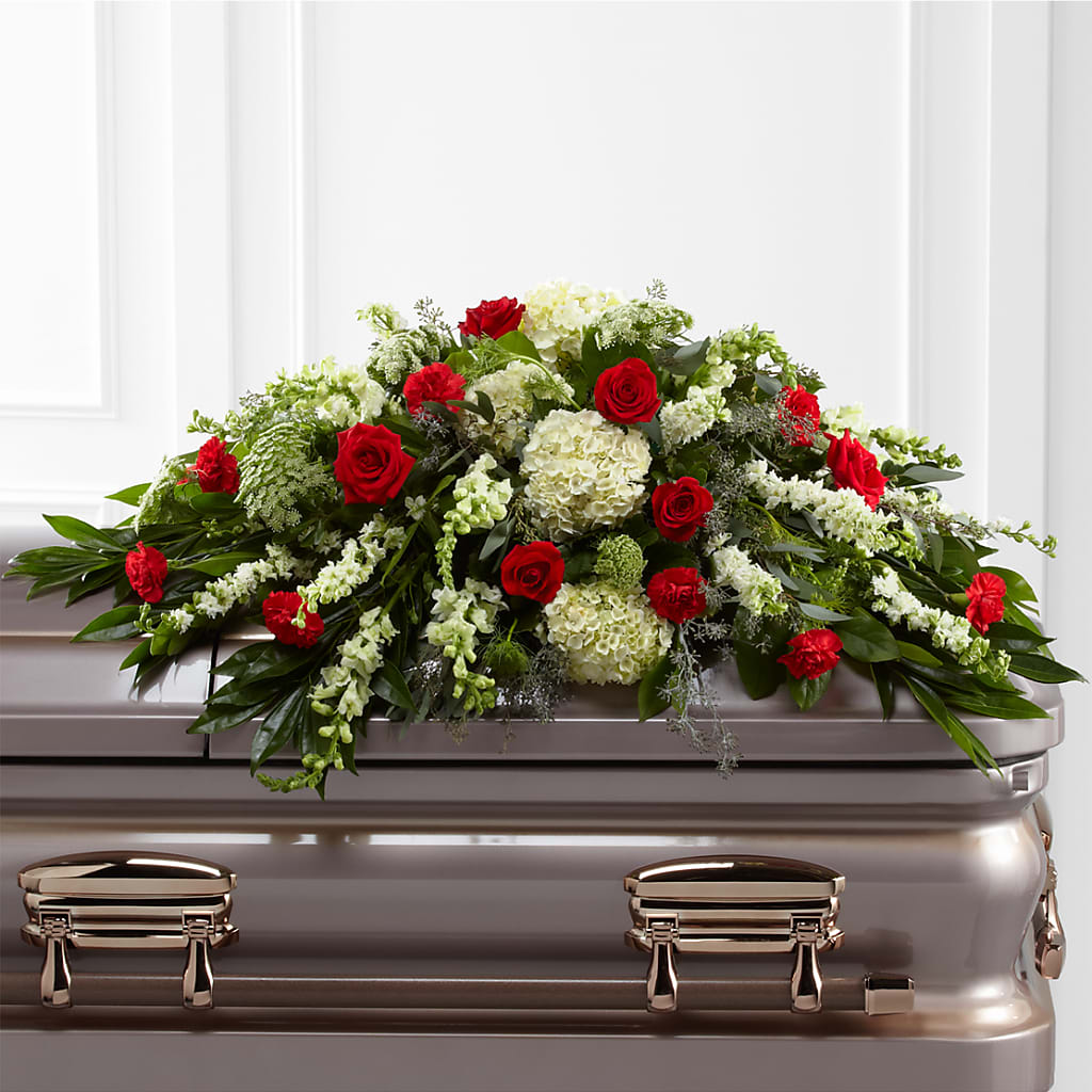 Sincerity Casket Spray – Amora Floral Studio, Mooresville NC