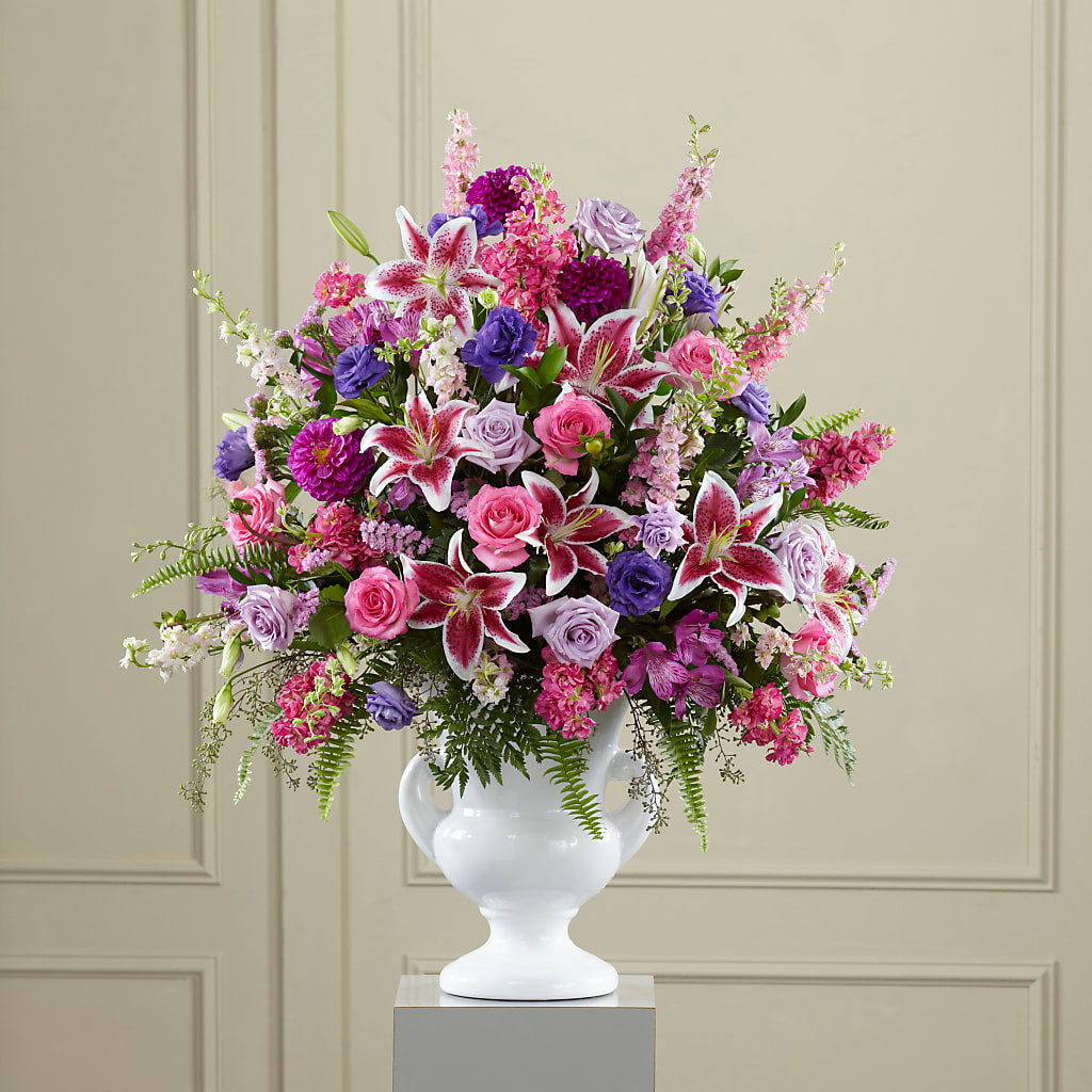 Peaceful Tribute Arrangement – Amora Floral Studio, Mooresville NC