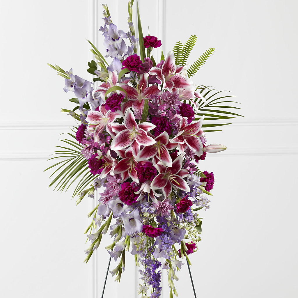 Tender Touch Standing Spray – Amora Floral Studio, Mooresville NC