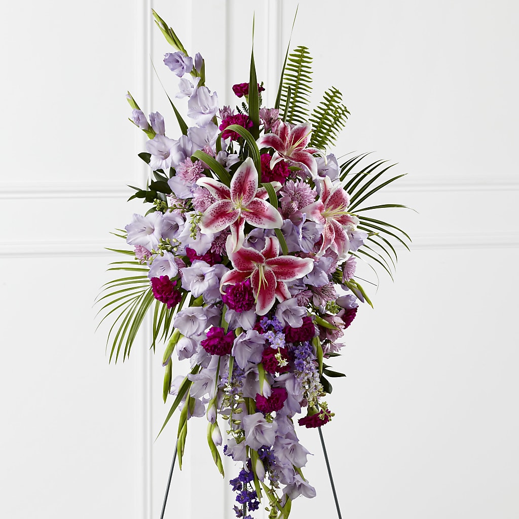 Tender Touch Standing Spray – Amora Floral Studio, Mooresville NC