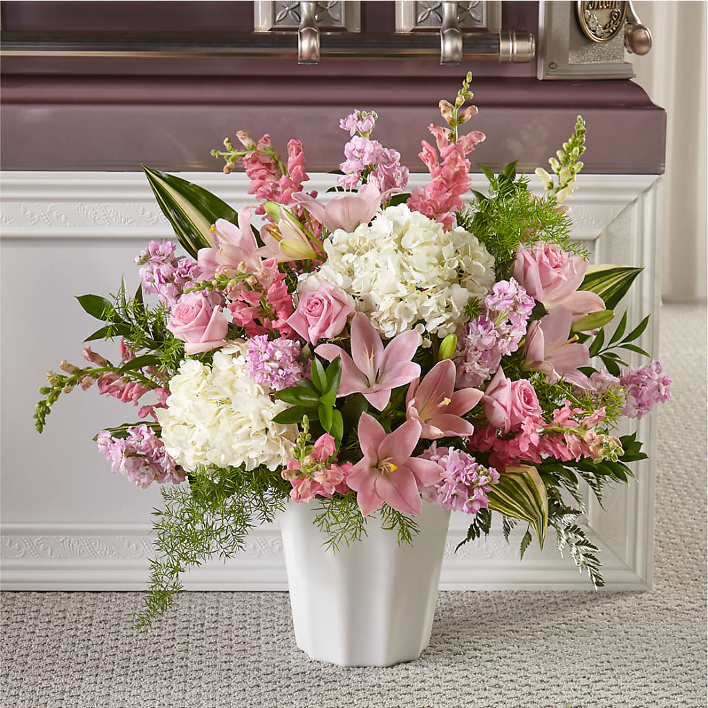 Simply Serene Floor Basket – Amora Floral Studio, Mooresville NC