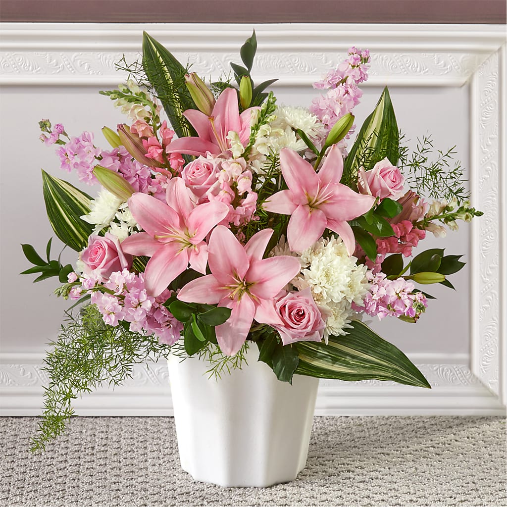 Simply Serene Floor Basket – Amora Floral Studio, Mooresville NC