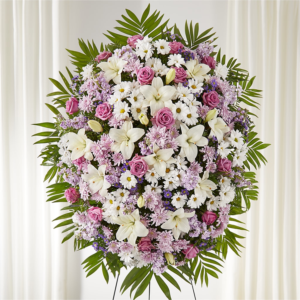 Surrounded by Love Standing Spray – Amora Floral Studio, Mooresville NC
