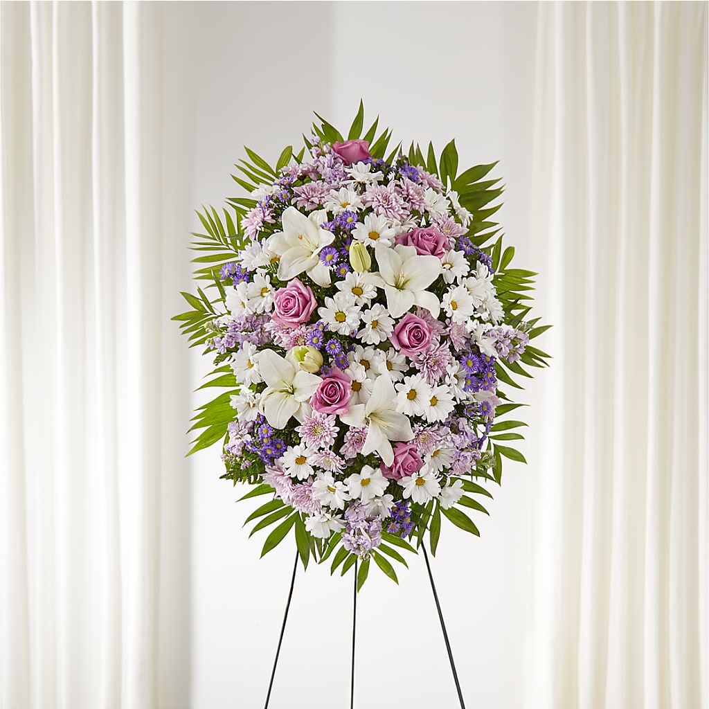 Surrounded by Love Standing Spray – Amora Floral Studio, Mooresville NC
