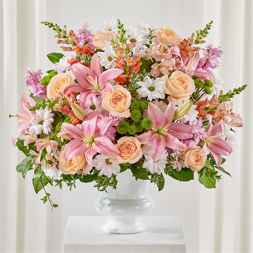 Heartfelt Gesture Urn Arrangement – Amora Floral Studio, Mooresville NC