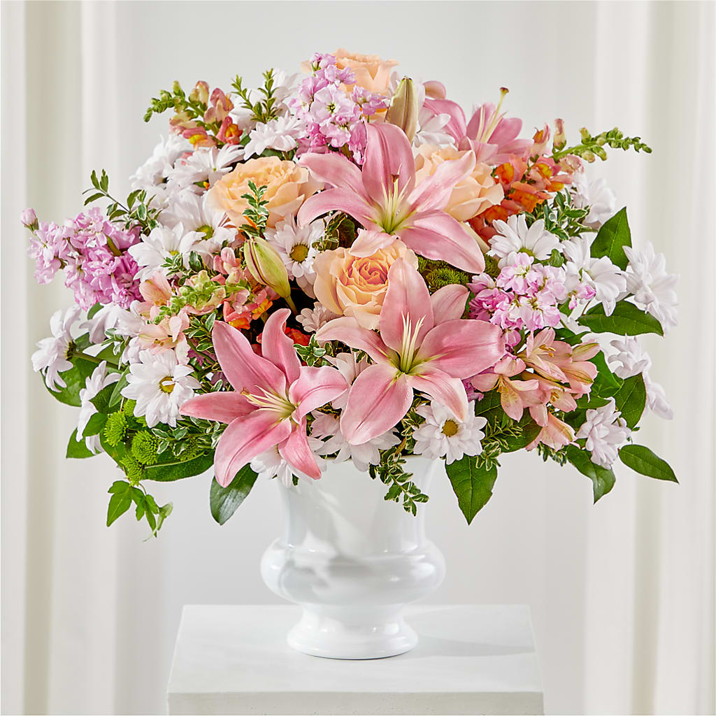 Heartfelt Gesture Urn Arrangement – Amora Floral Studio, Mooresville NC