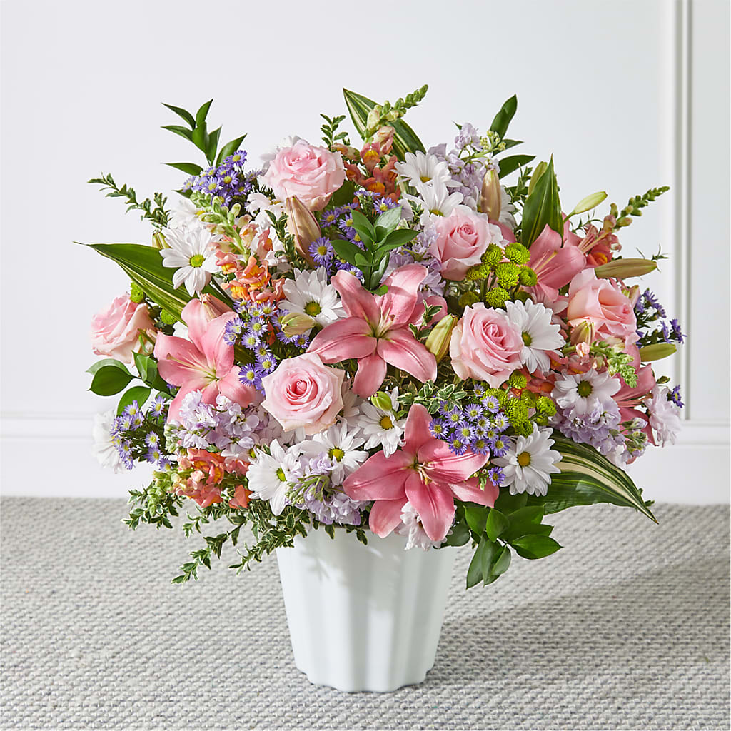 Abundant Compassion Floor Basket – Amora Floral Studio, Mooresville NC