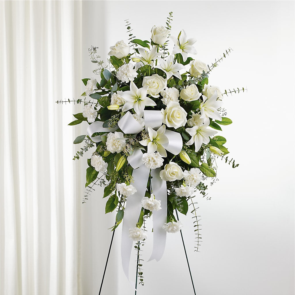 With Care Standing Spray – Amora Floral Studio, Mooresville NC