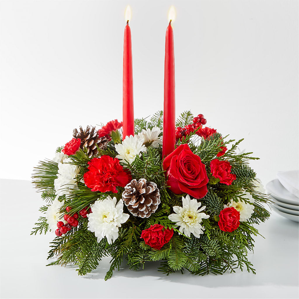 Holiday Soiree Centerpiece – Amora Floral Studio, Mooresville NC