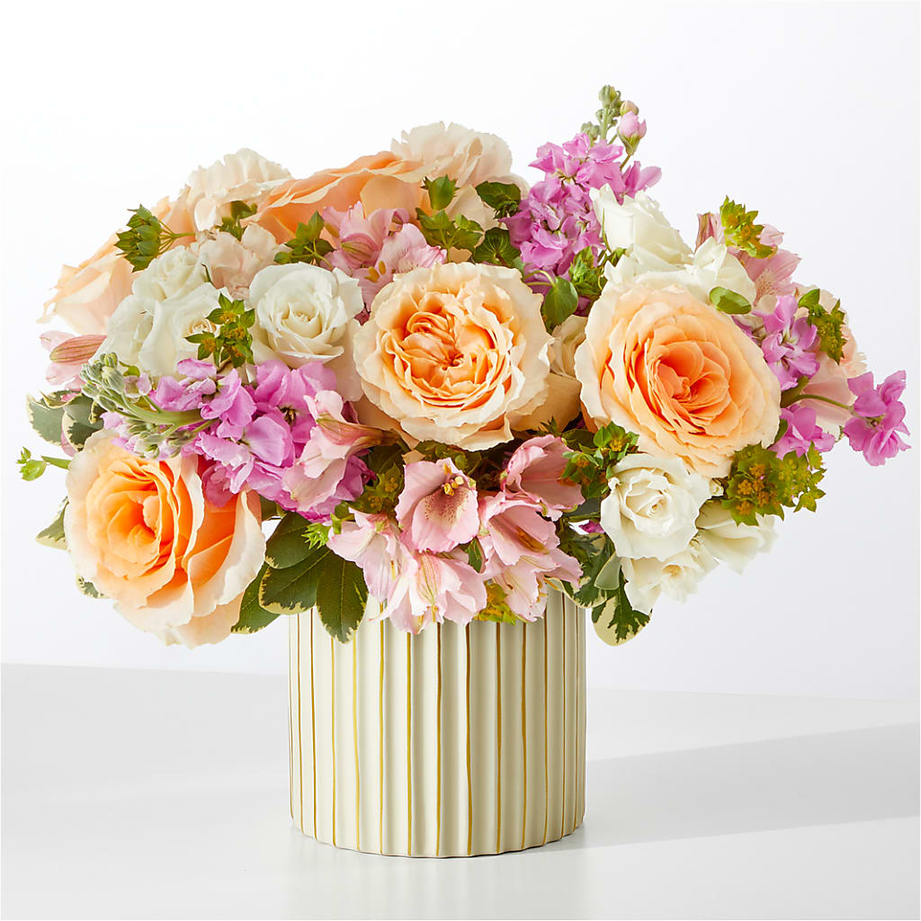 Paradise Bouquet with Ivory Vase – Amora Floral Studio, Mooresville NC