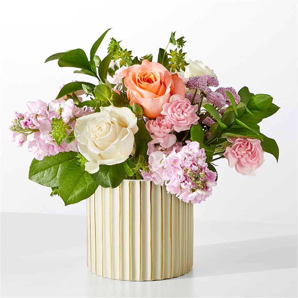 French Market Bouquet with Ivory Vase – Amora Floral Studio, Mooresville NC