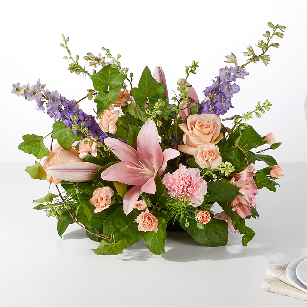 Blossom Time Centerpiece – Amora Floral Studio, Mooresville NC