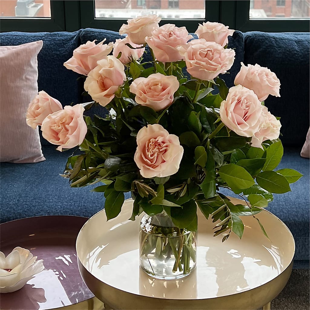 Long Stem Pink Rose Bouquet –  Amora Floral Studio, Mooresville NC