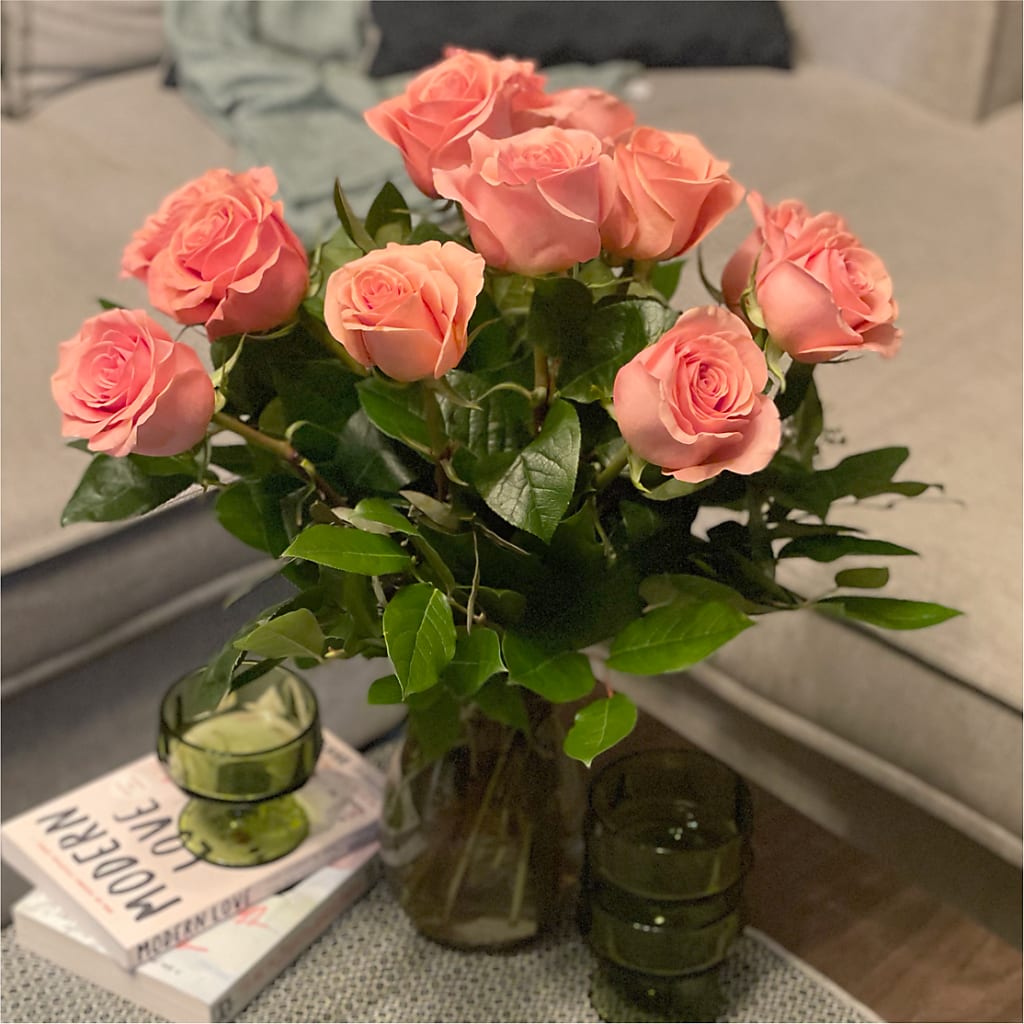 Long Stem Pink Rose Bouquet –  Amora Floral Studio, Mooresville NC
