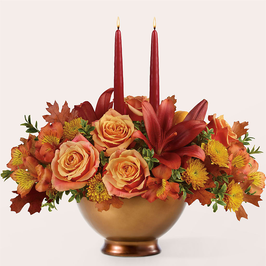 Harvest Table Centerpiece –  Amora Floral Studio, Mooresville NC
