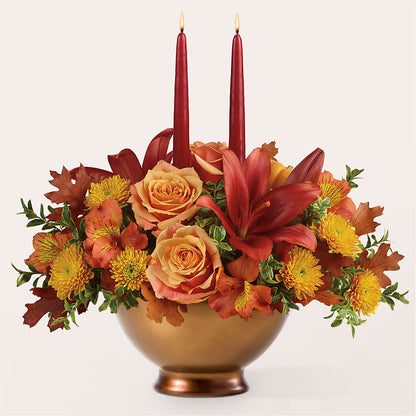 Harvest Table Centerpiece –  Amora Floral Studio, Mooresville NC