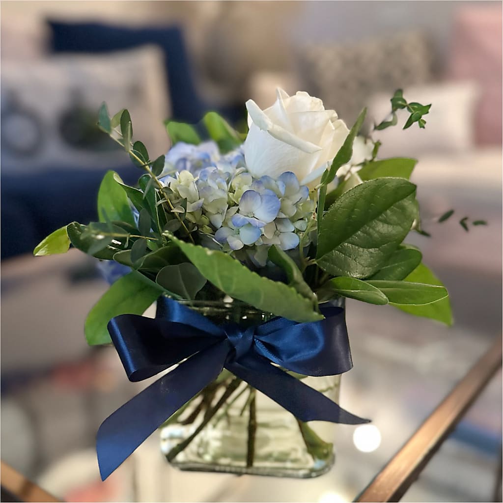 Sky Blue Delight Bouquet –  Amora Floral Studio, Mooresville NC