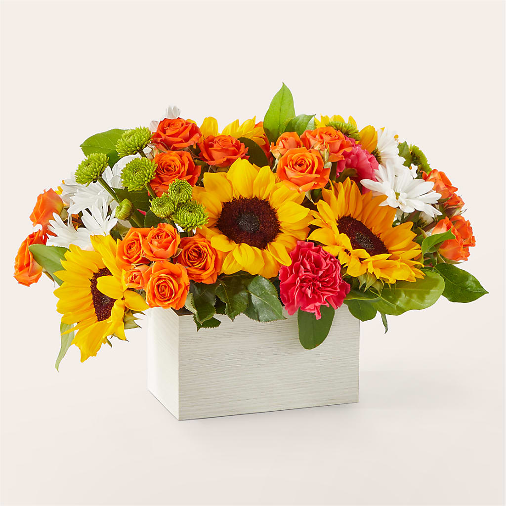 Sun-drenched Blooms Box Bouquet –  Amora Floral Studio, Mooresville NC