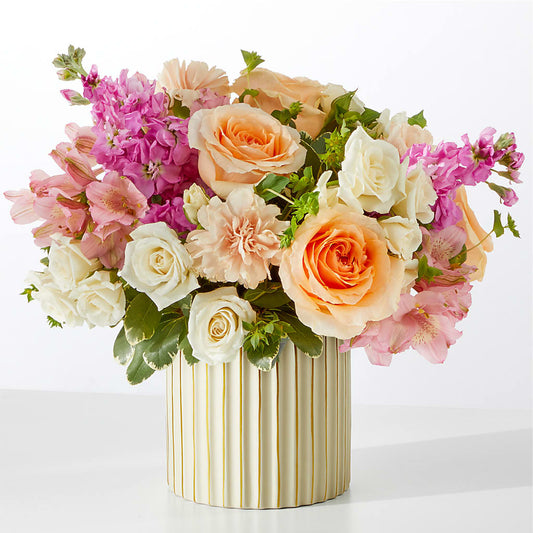 Paradise Bouquet with Ivory Vase –  Amora Floral Studio, Mooresville NC