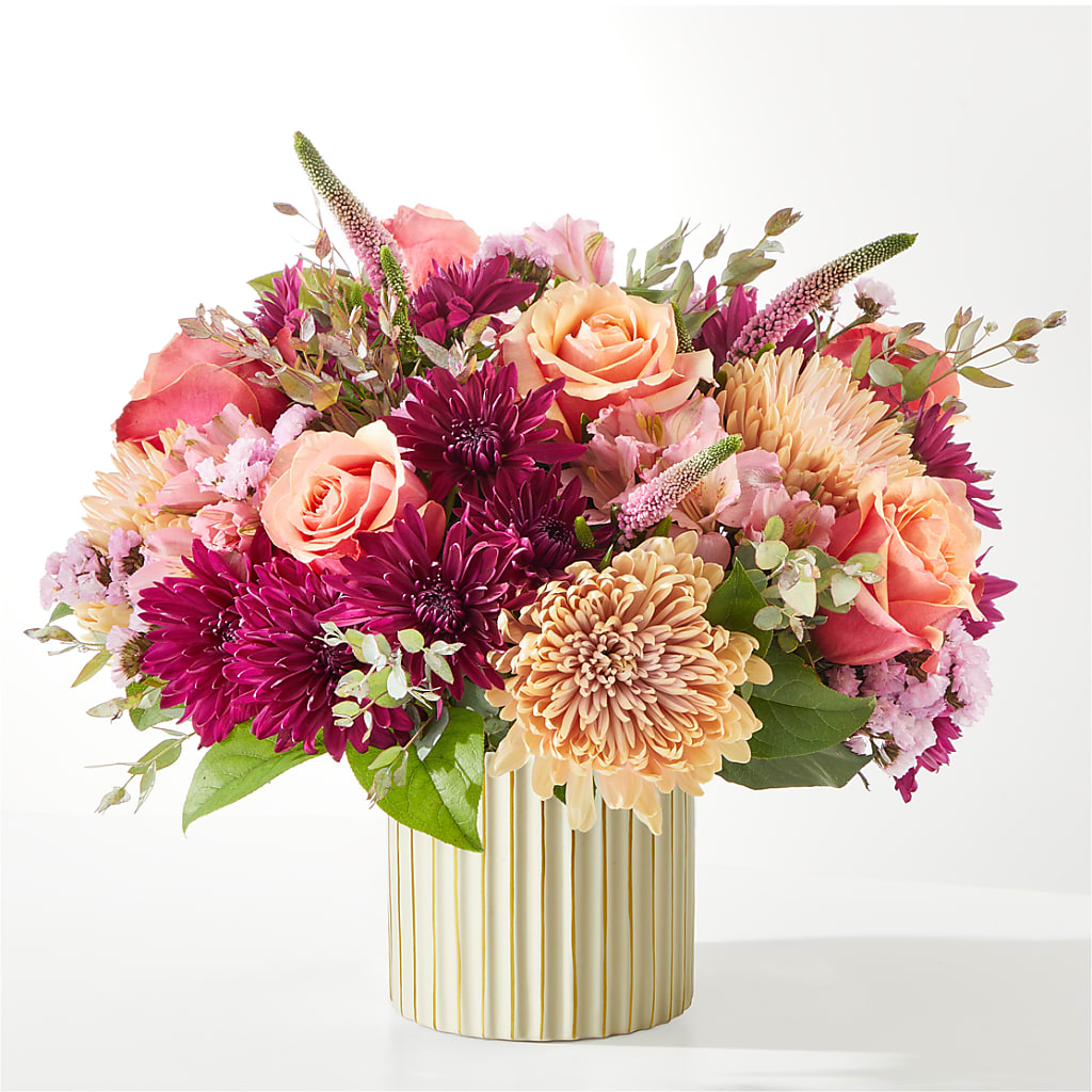 Berry Cobbler Bouquet with Ivory Vase –  Amora Floral Studio, Mooresville NC