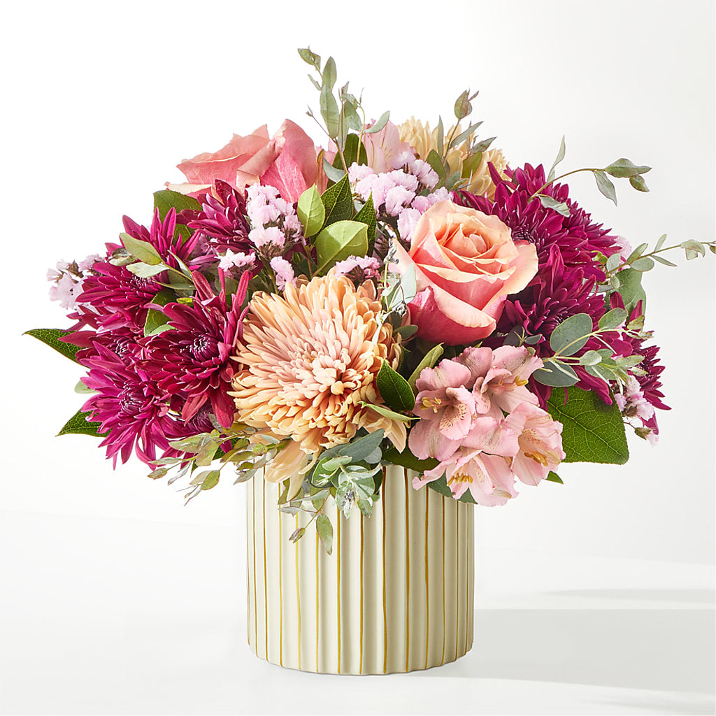 Berry Cobbler Bouquet with Ivory Vase –  Amora Floral Studio, Mooresville NC