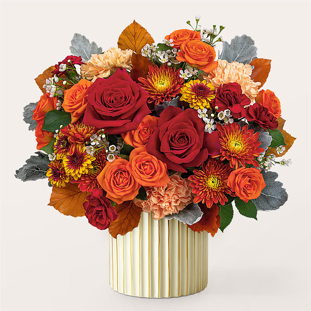 Merlot Bouquet with Ivory Vase –  Amora Floral Studio, Mooresville NC