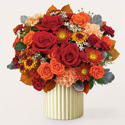Merlot Bouquet with Ivory Vase –  Amora Floral Studio, Mooresville NC