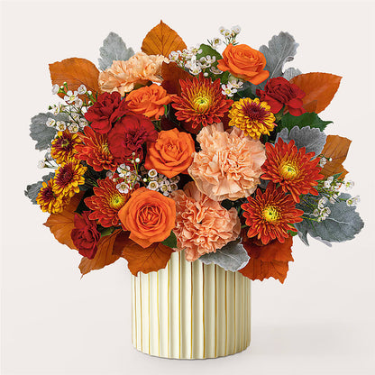 Merlot Bouquet with Ivory Vase –  Amora Floral Studio, Mooresville NC