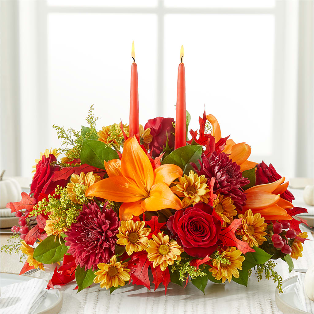 Autumn's Embrace Centerpiece –  Amora Floral Studio, Mooresville NC