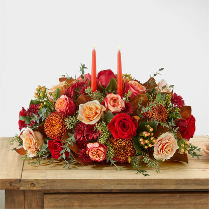Gather Near Centerpiece –  Amora Floral Studio, Mooresville NC